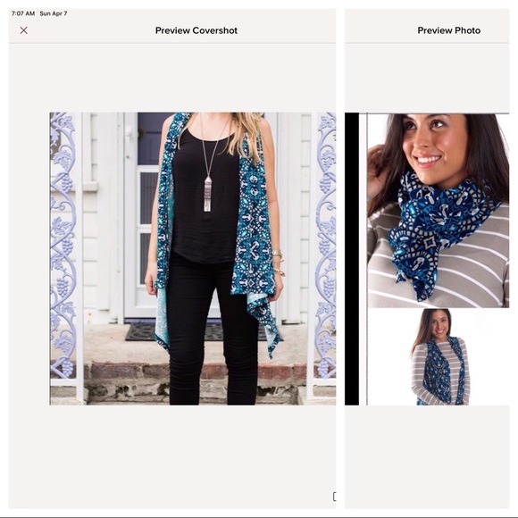 Boutique Tops - 🚨Sale 5/$20🚨 Versatile Waterfall Vest/Scarf